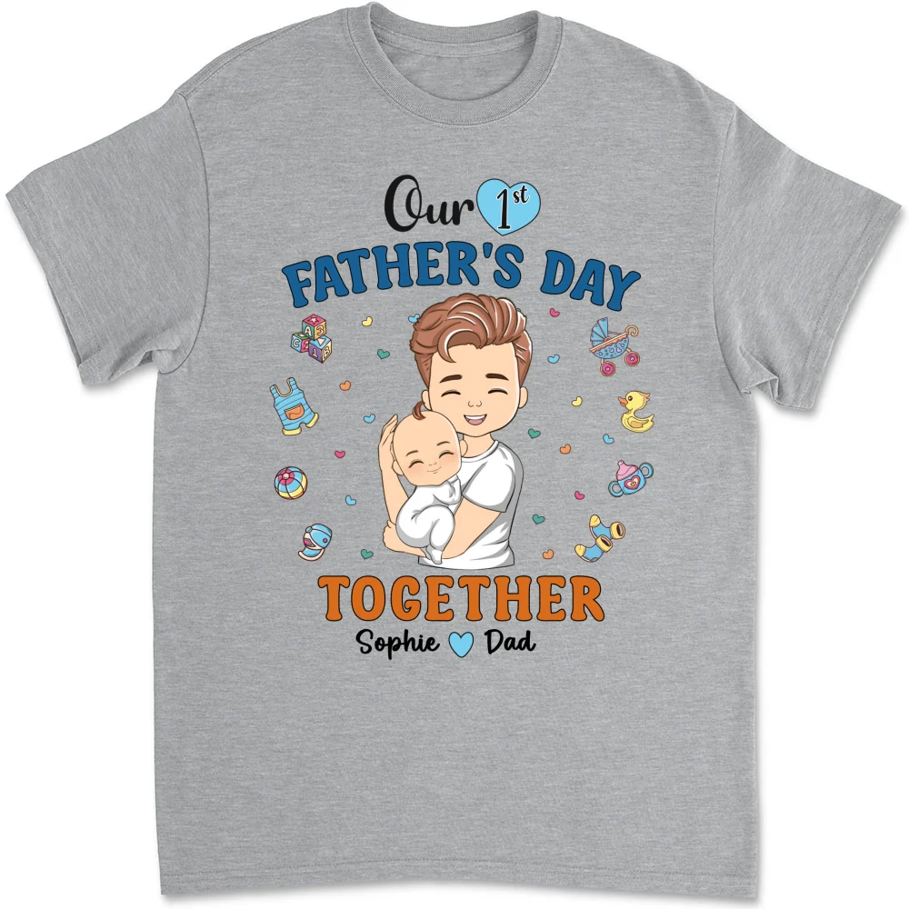 1st Fathers Day Together - Personalized Custom Shirt - Image 10