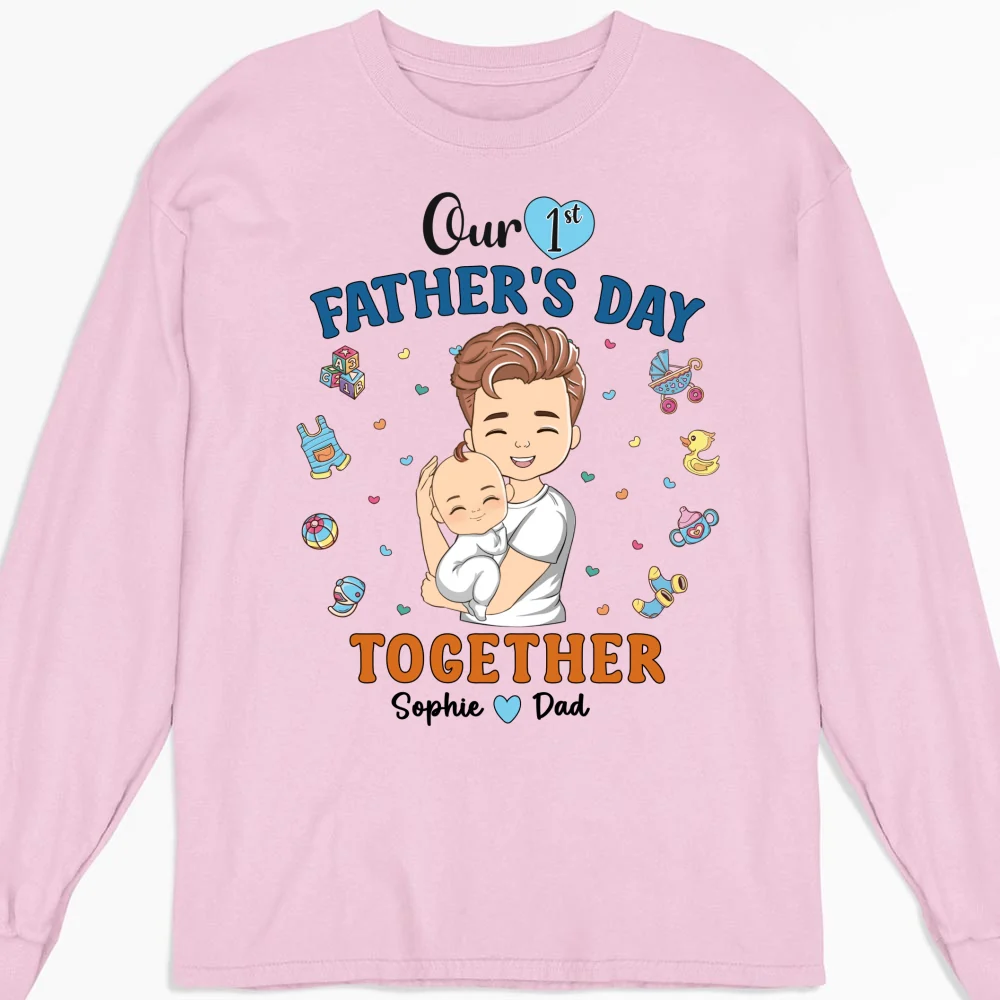 1st Fathers Day Together - Personalized Custom Shirt - Image 15