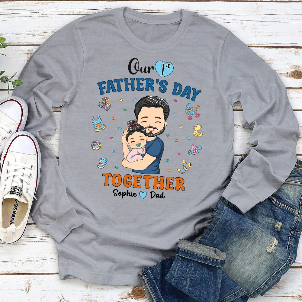 1st Fathers Day Together - Personalized Custom Shirt - Image 7