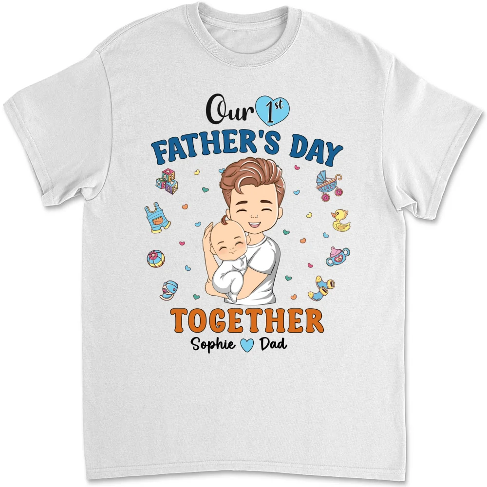 1st Fathers Day Together - Personalized Custom Shirt - Image 9