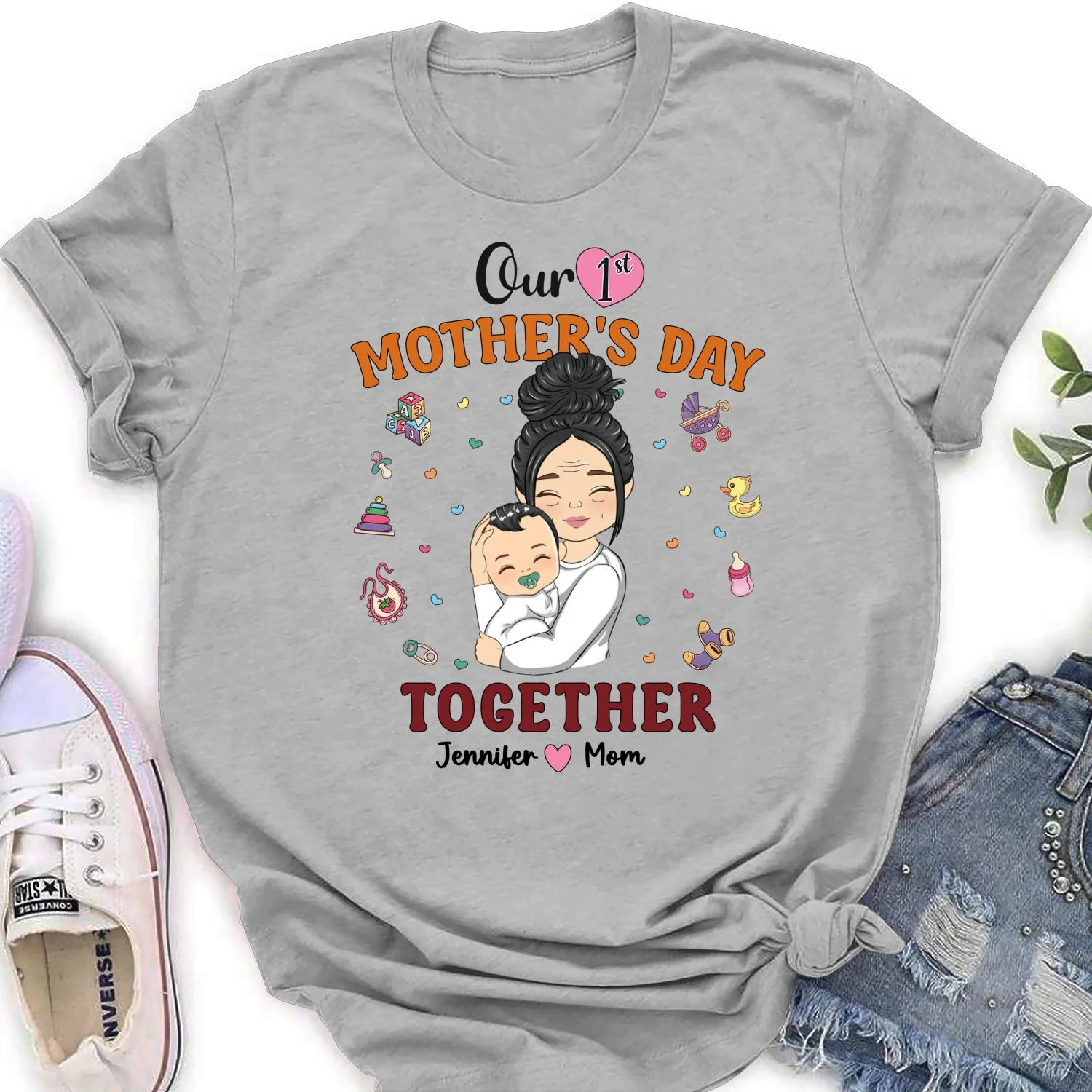 1st Mothers Day Together - Personalized Custom Shirt - Image 17