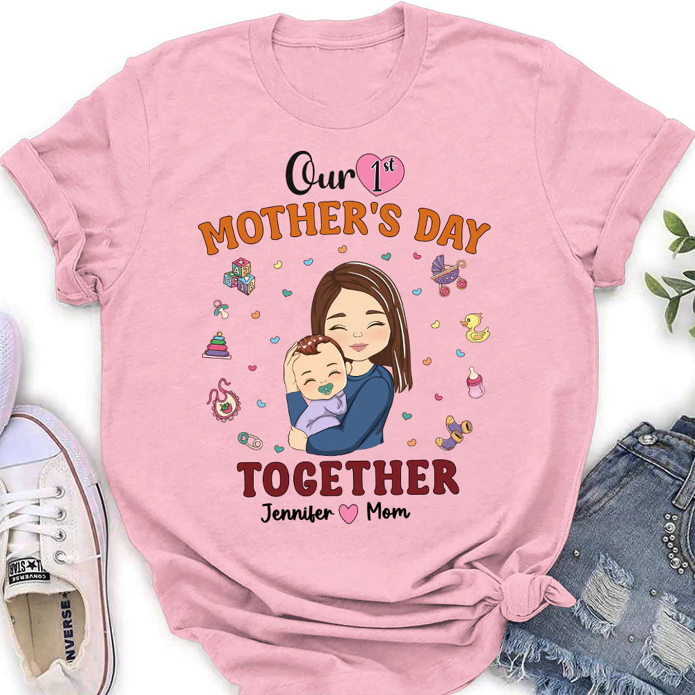 1st Mothers Day Together - Personalized Custom Shirt - Image 2