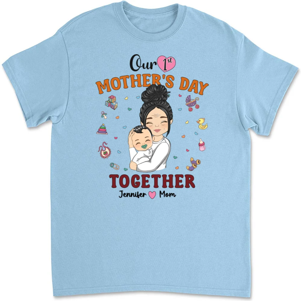1st Mothers Day Together - Personalized Custom T-shirt And Onesie - Image 8