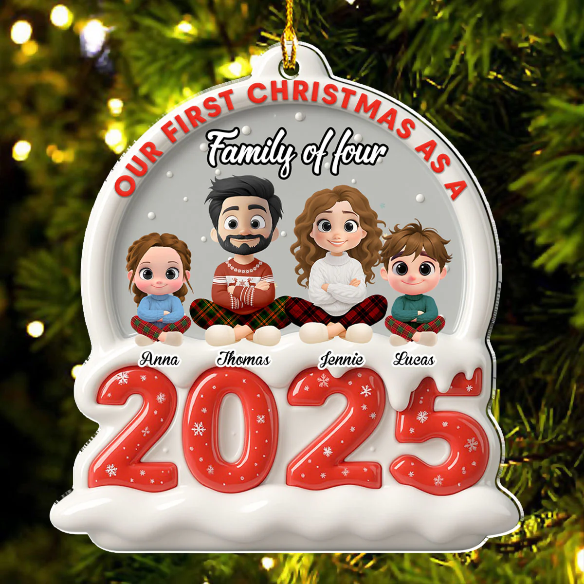 2025 First Christmas - Personalized Custom Acrylic Ornament - Image 3
