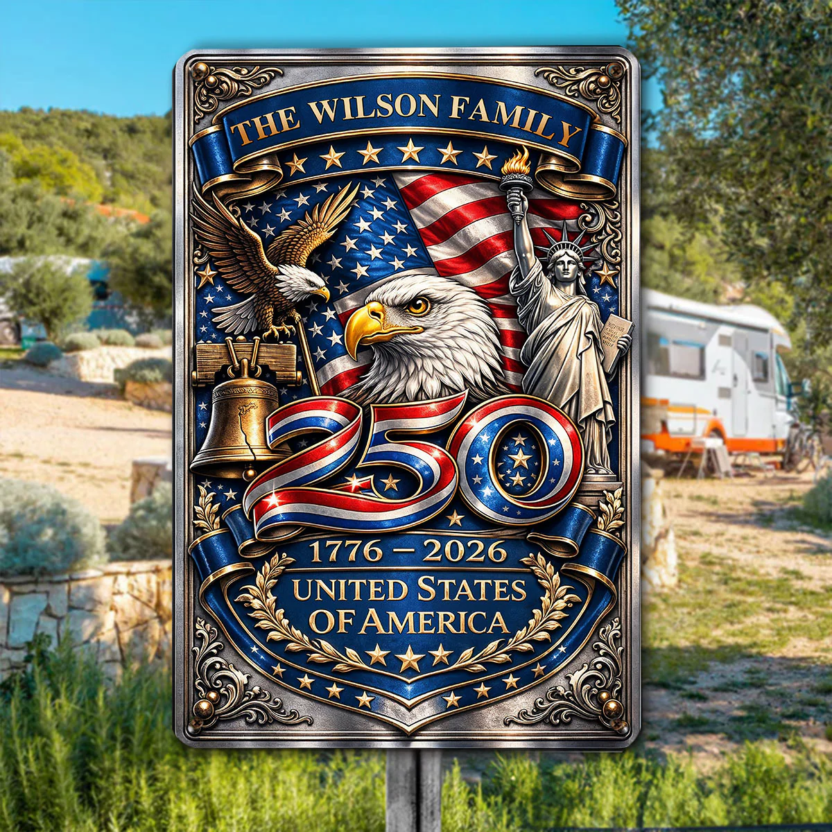 250 Anniversary - Personalized Custom 3D Inflated Effect Metal Sign - Image 3