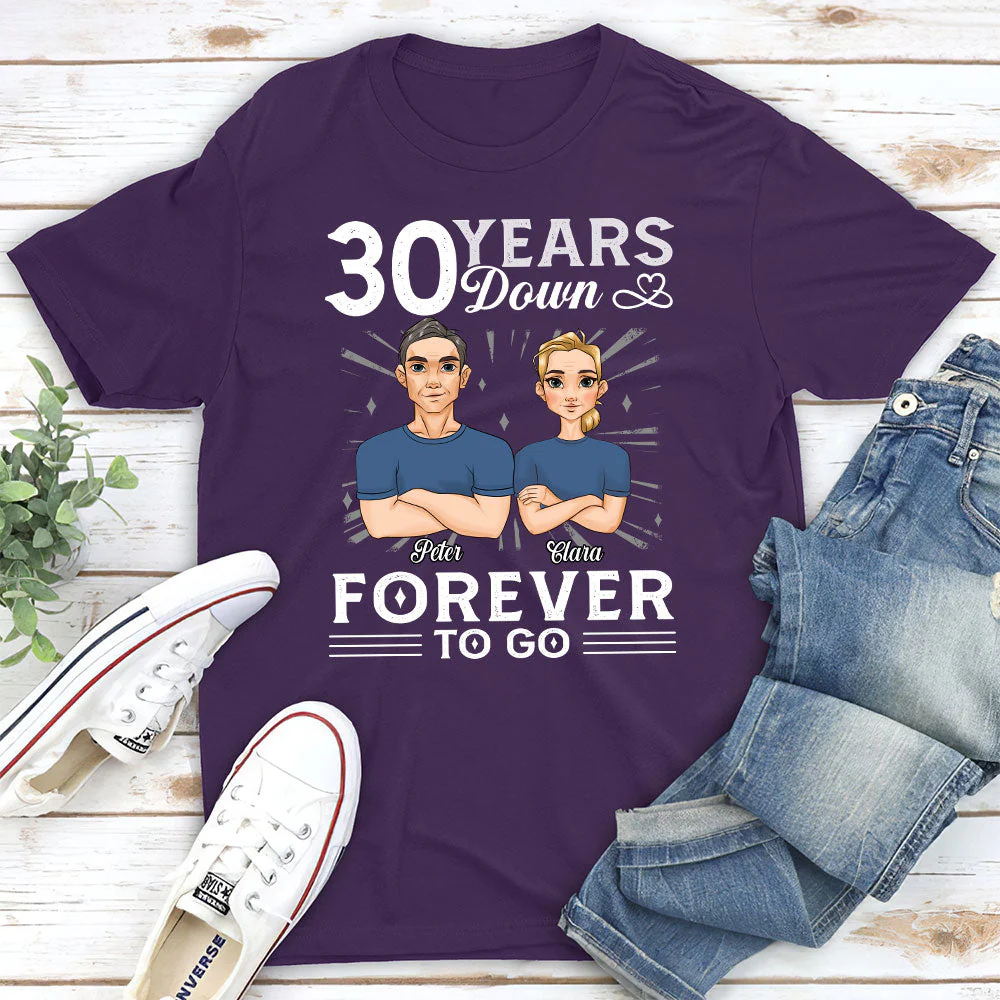 Years Down Forever To Go - Personalized Custom Classic T-shirt - Image 4
