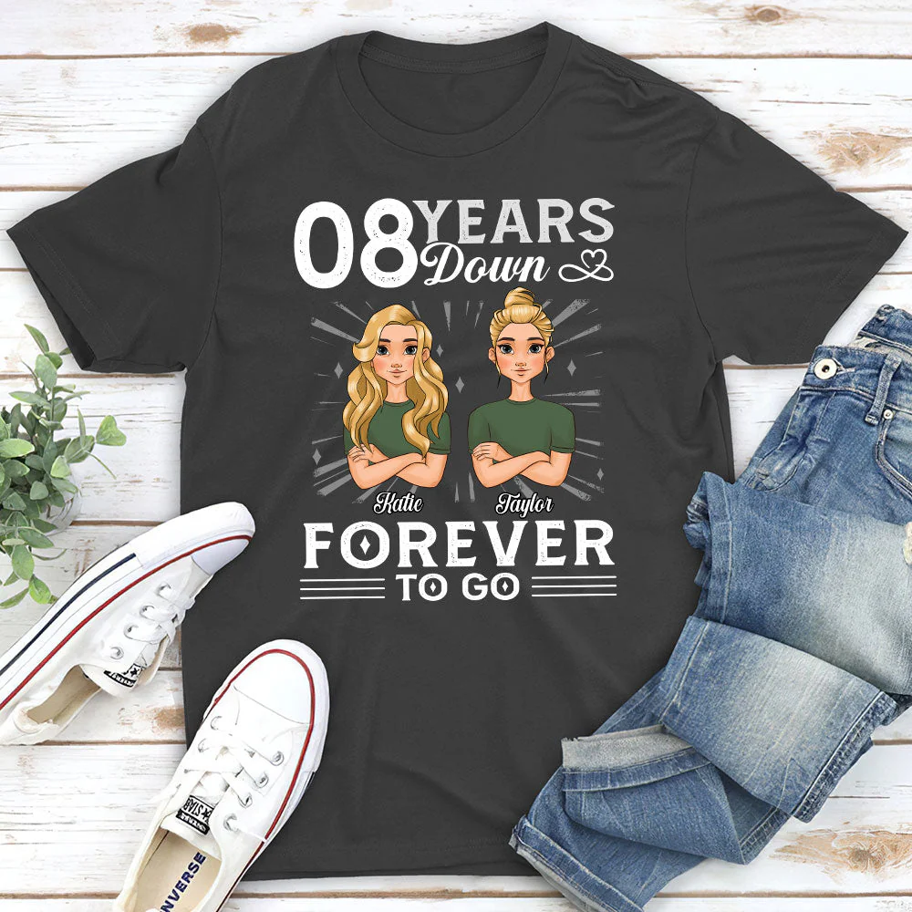 Years Down Forever To Go - Personalized Custom Classic T-shirt - Image 5