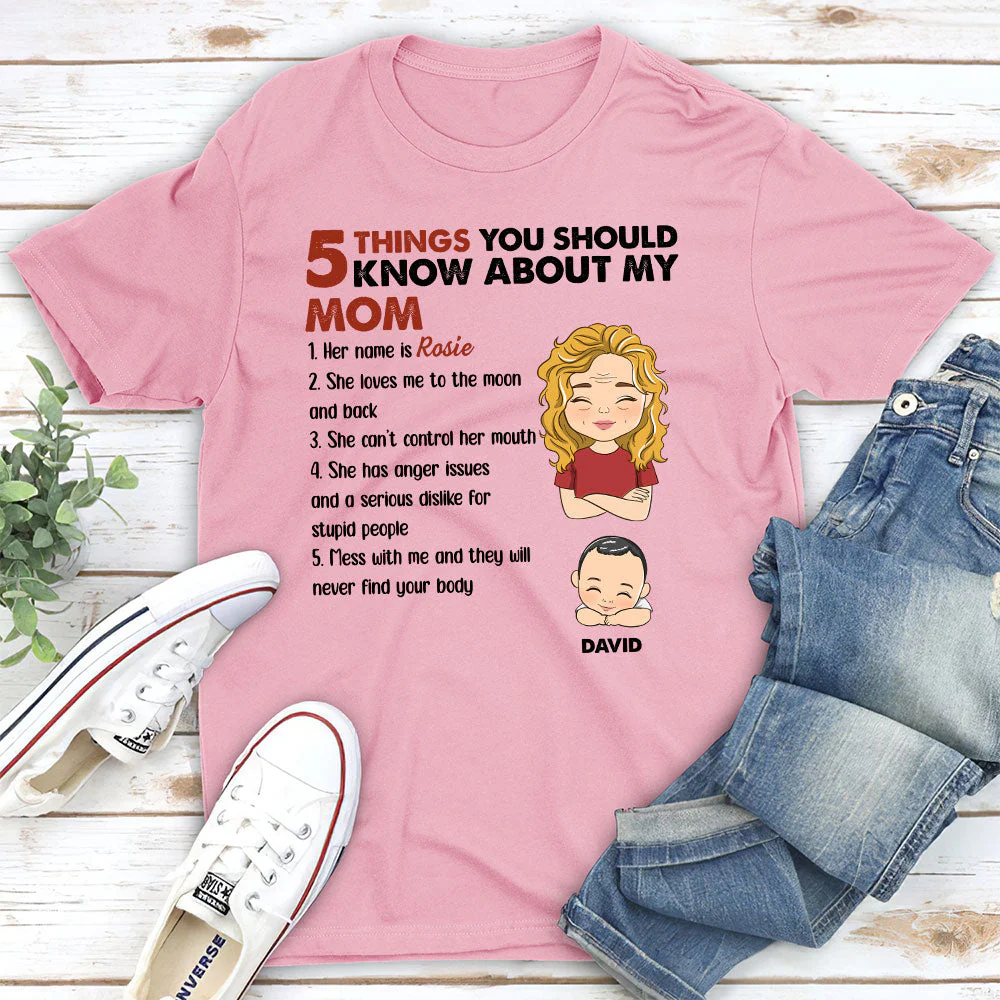5 Thing You Should Know About My Grandpa - Personalized Custom Unisex T-shirt - Image 4