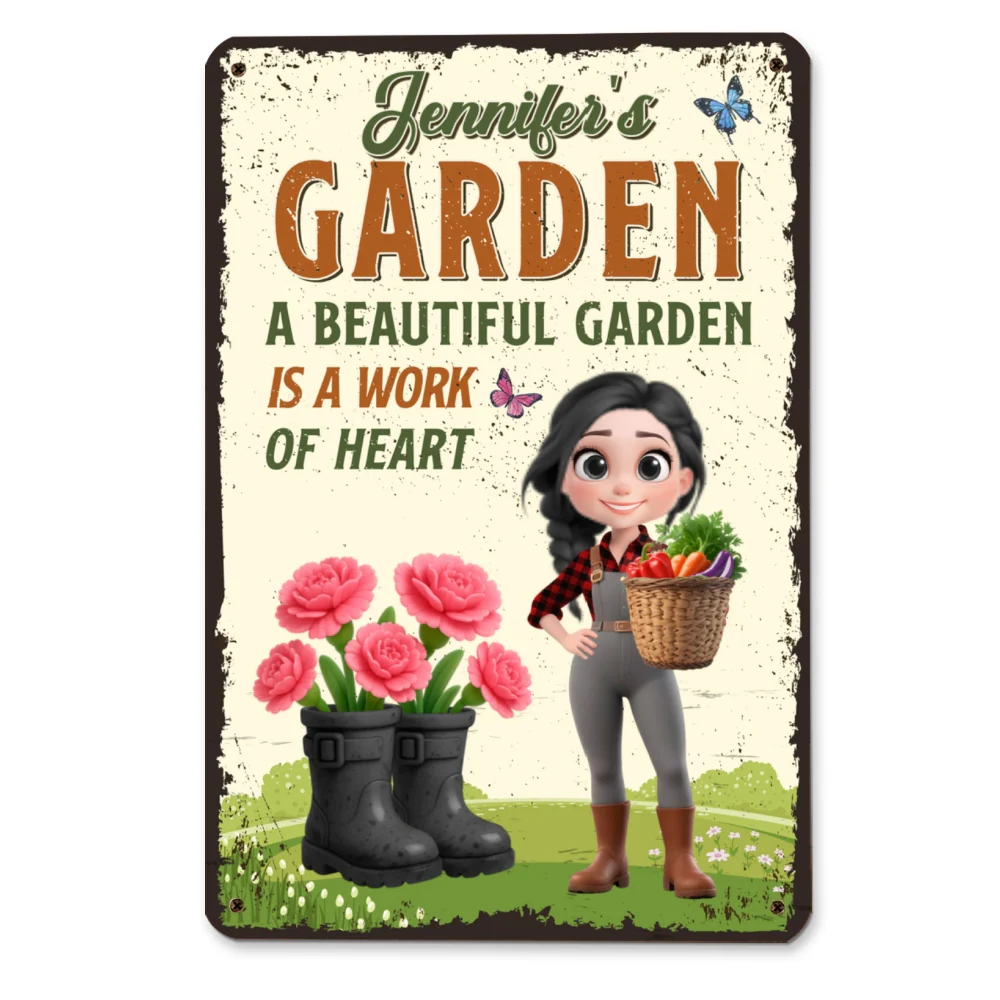 A Beautiful Garden - Personalized Custom Metal Sign - Image 6