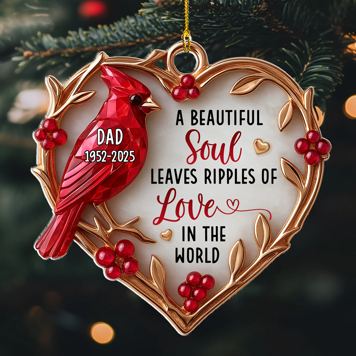A Beautiful Soul - Personalized Custom Acrylic Ornament - Image 2