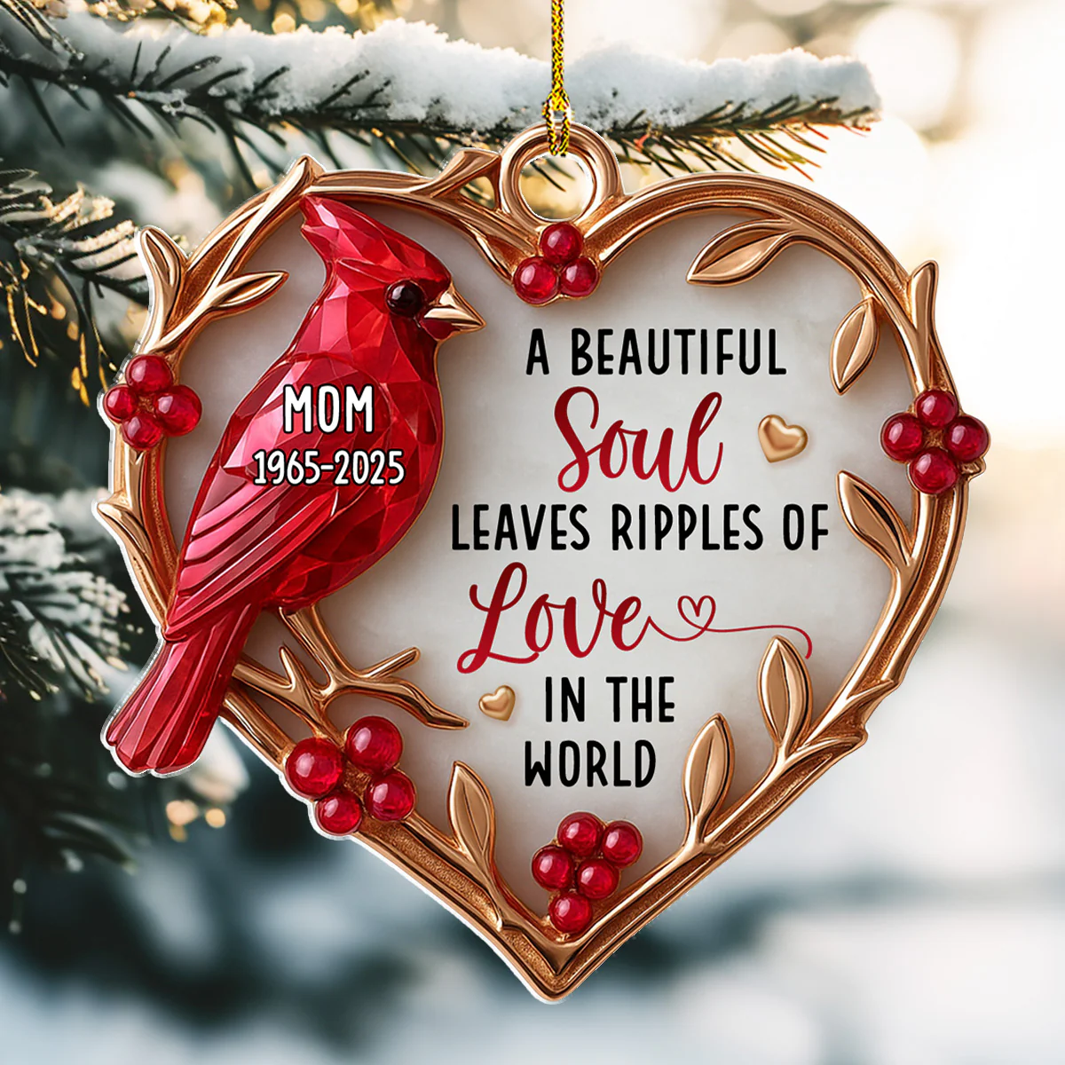 A Beautiful Soul - Personalized Custom Acrylic Ornament - Image 3