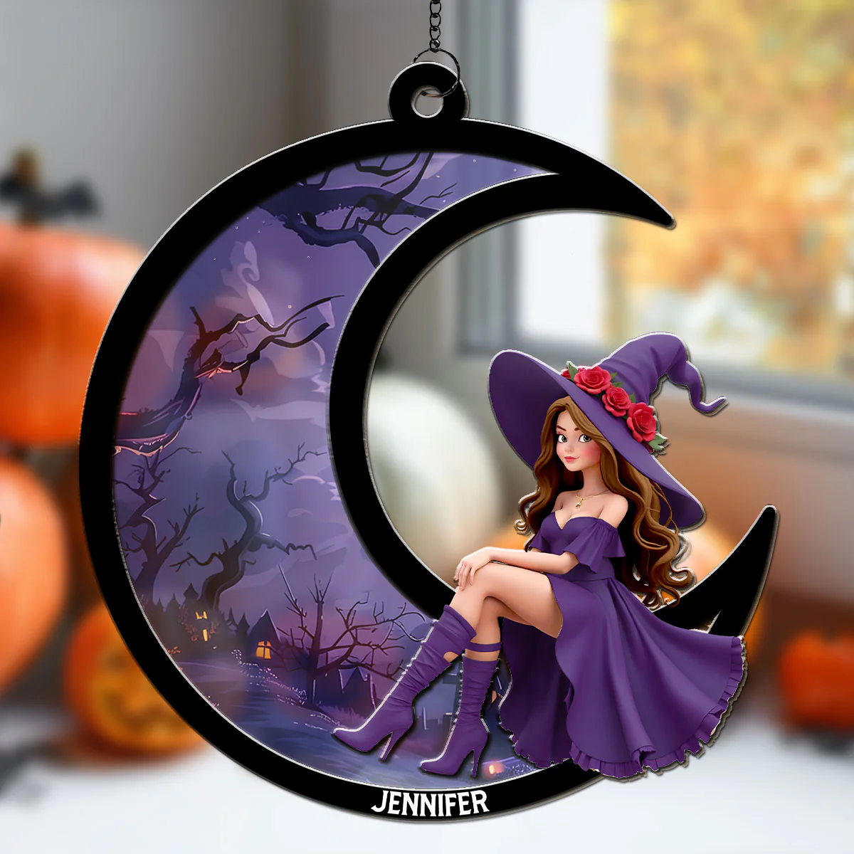 A Beauty Born Of Night - Personalized Custom Suncatcher - Image 2