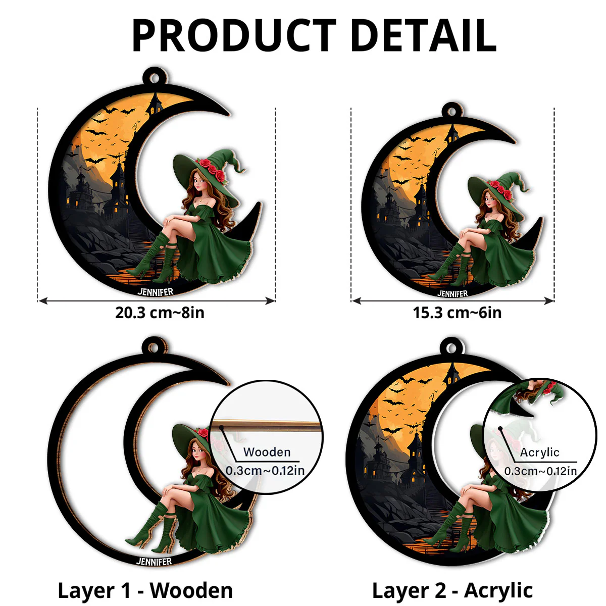 A Beauty Born Of Night - Personalized Custom Suncatcher - Image 6