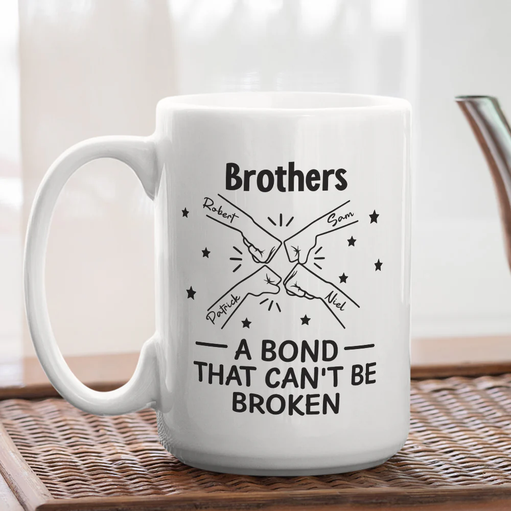 A Bond Between Brothers And Sisters - Personalized Custom Coffee Mug - Image 4