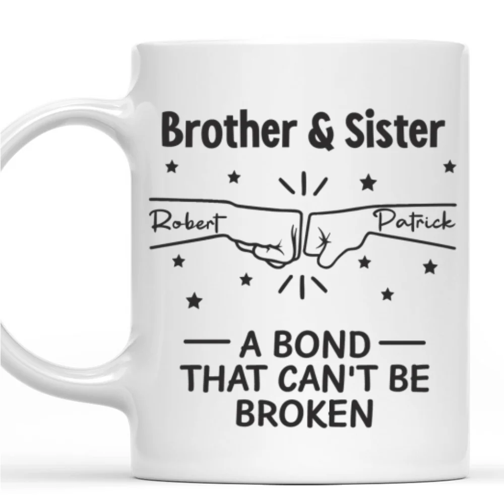 A Bond Between Brothers And Sisters - Personalized Custom Coffee Mug - Image 7