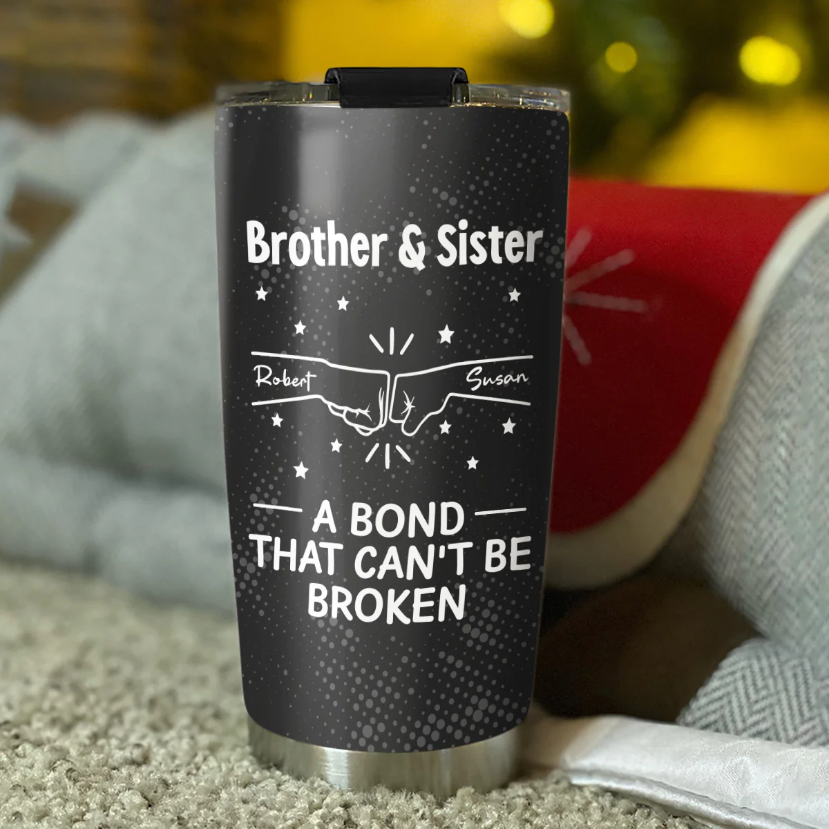 A Bond Between Brothers - Personalized Custom Tumbler - Image 5