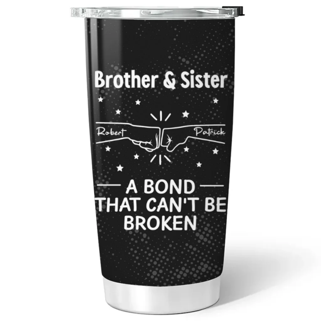 A Bond Between Brothers - Personalized Custom Tumbler - Image 6