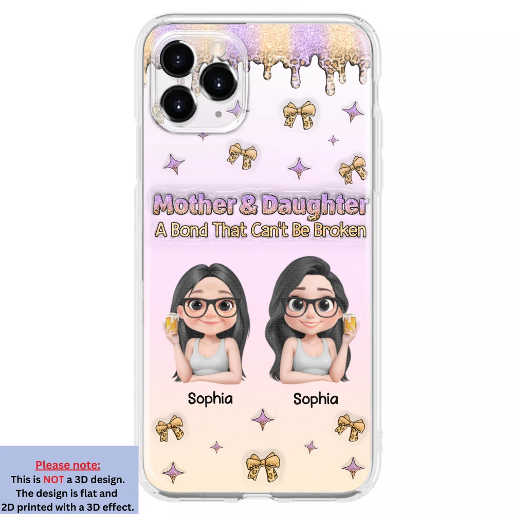 A Bond Between Mother And Daughter - Personalized Custom 3D Inflated Effect Phone Case - Image 10