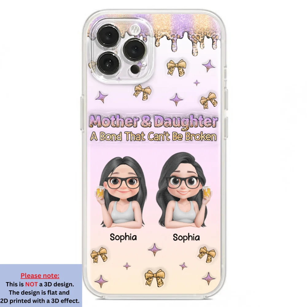 A Bond Between Mother And Daughter - Personalized Custom 3D Inflated Effect Phone Case - Image 19