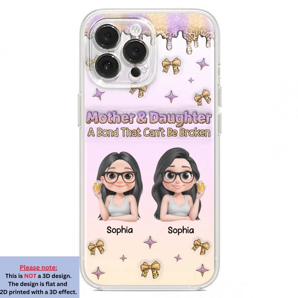 A Bond Between Mother And Daughter - Personalized Custom 3D Inflated Effect Phone Case - Image 20