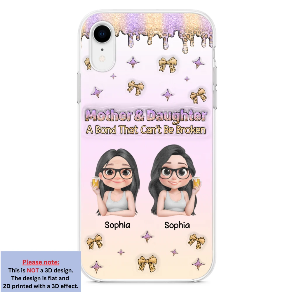 A Bond Between Mother And Daughter - Personalized Custom 3D Inflated Effect Phone Case - Image 23