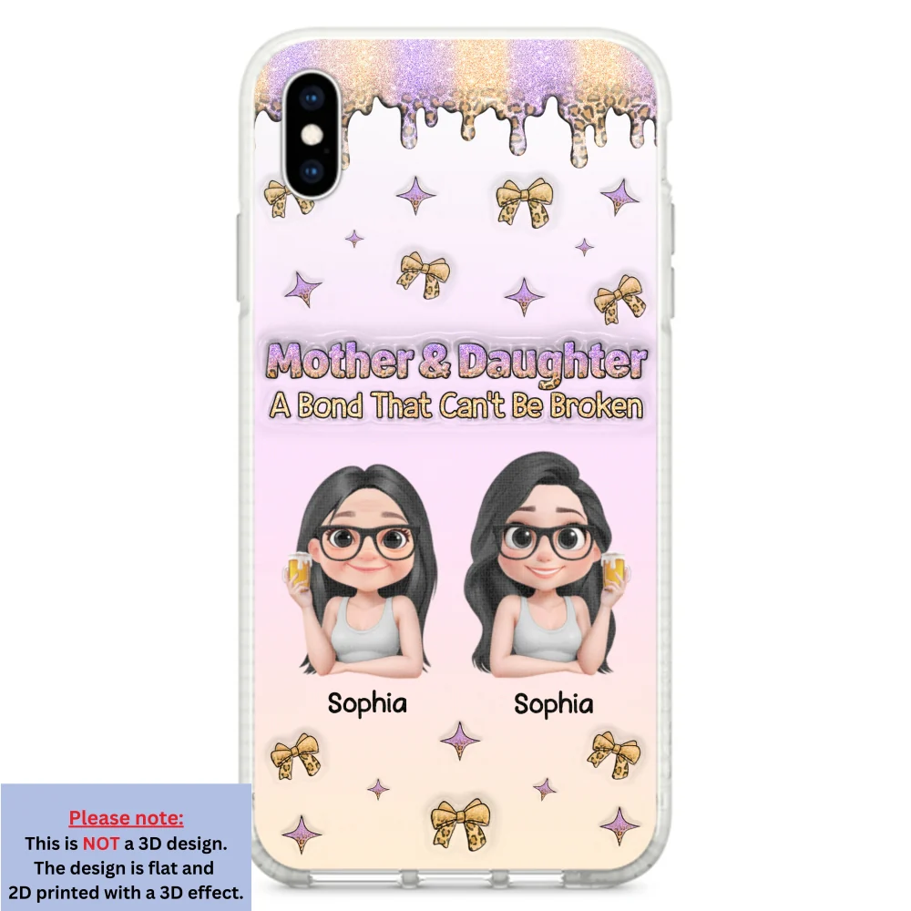 A Bond Between Mother And Daughter - Personalized Custom 3D Inflated Effect Phone Case - Image 24