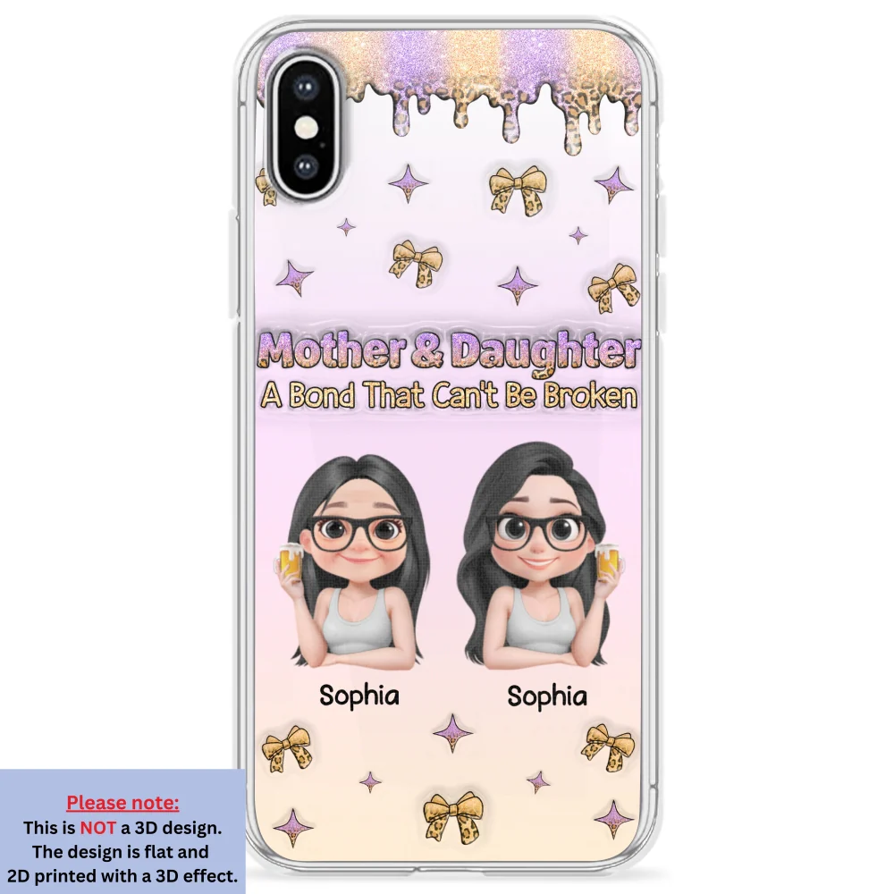 A Bond Between Mother And Daughter - Personalized Custom 3D Inflated Effect Phone Case - Image 25
