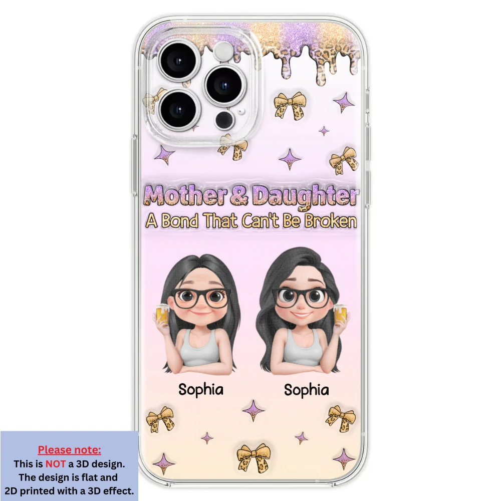 A Bond Between Mother And Daughter - Personalized Custom 3D Inflated Effect Phone Case - Image 27