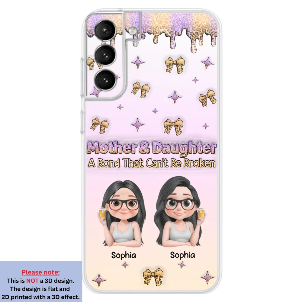 A Bond Between Mother And Daughter - Personalized Custom 3D Inflated Effect Phone Case - Image 28