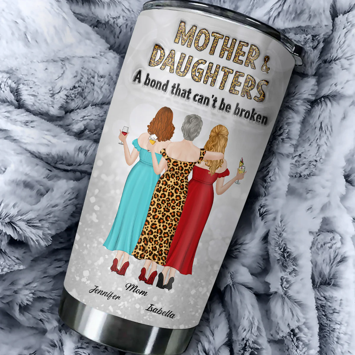 A Bond Can't Be Broken Version 2 - Personalized Custom 3D Inflated Effect Tumbler - Image 5