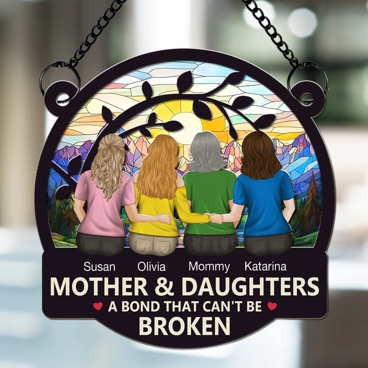 A Bond That Can't Be Broken - Personalized Custom Suncatcher - Image 3