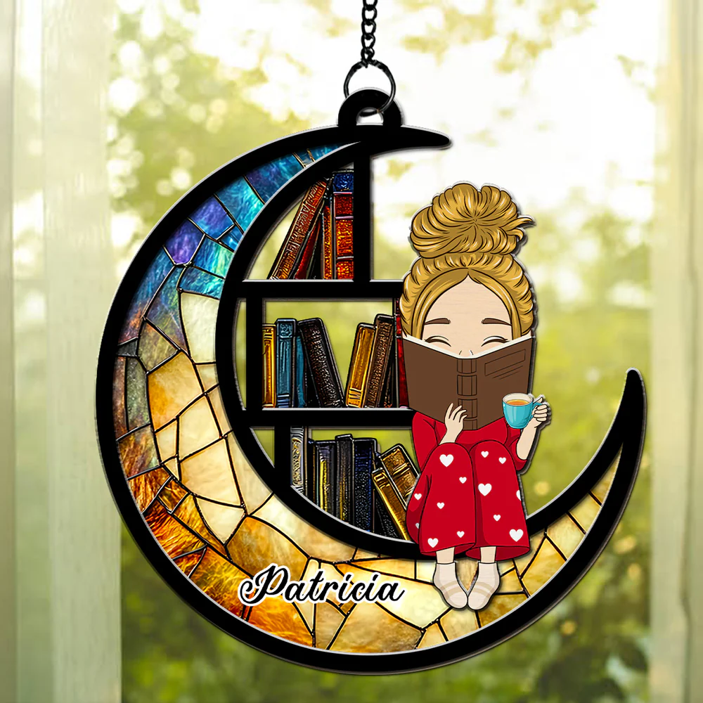 A Book Is A Dream - Personalized Custom Suncatcher - Image 2