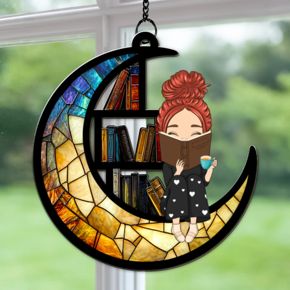 A Book Is A Dream - Personalized Custom Suncatcher - Image 6