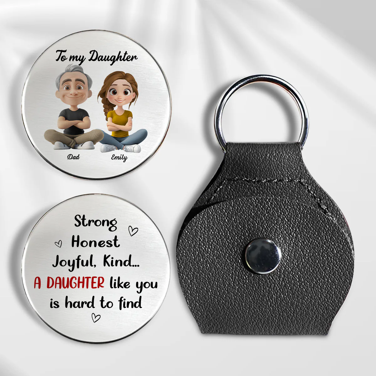 A Daughter Like You - Personalized Custom Pocket Hug - Image 2