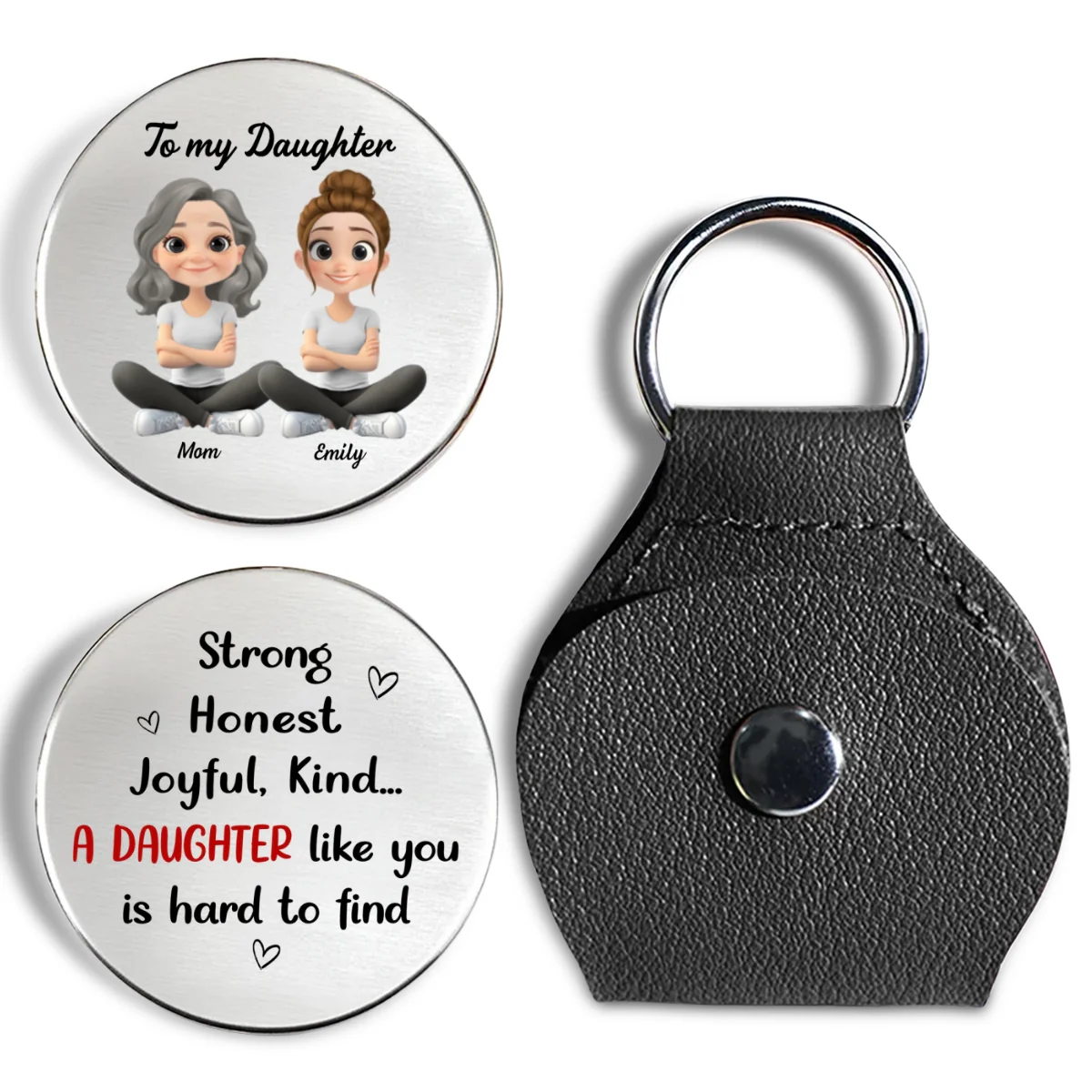 A Daughter Like You - Personalized Custom Pocket Hug - Image 7