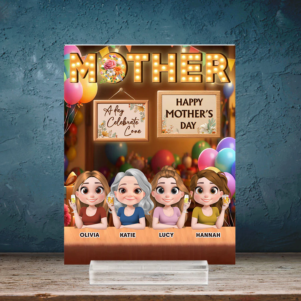 A Day Celebrate Love - Personalized Custom Acrylic Plaque With Base - Image 3
