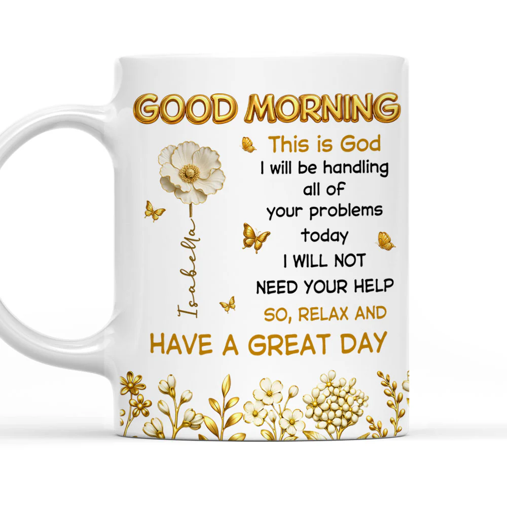 A Day in God Hands - Personalized Custom Coffee Mug