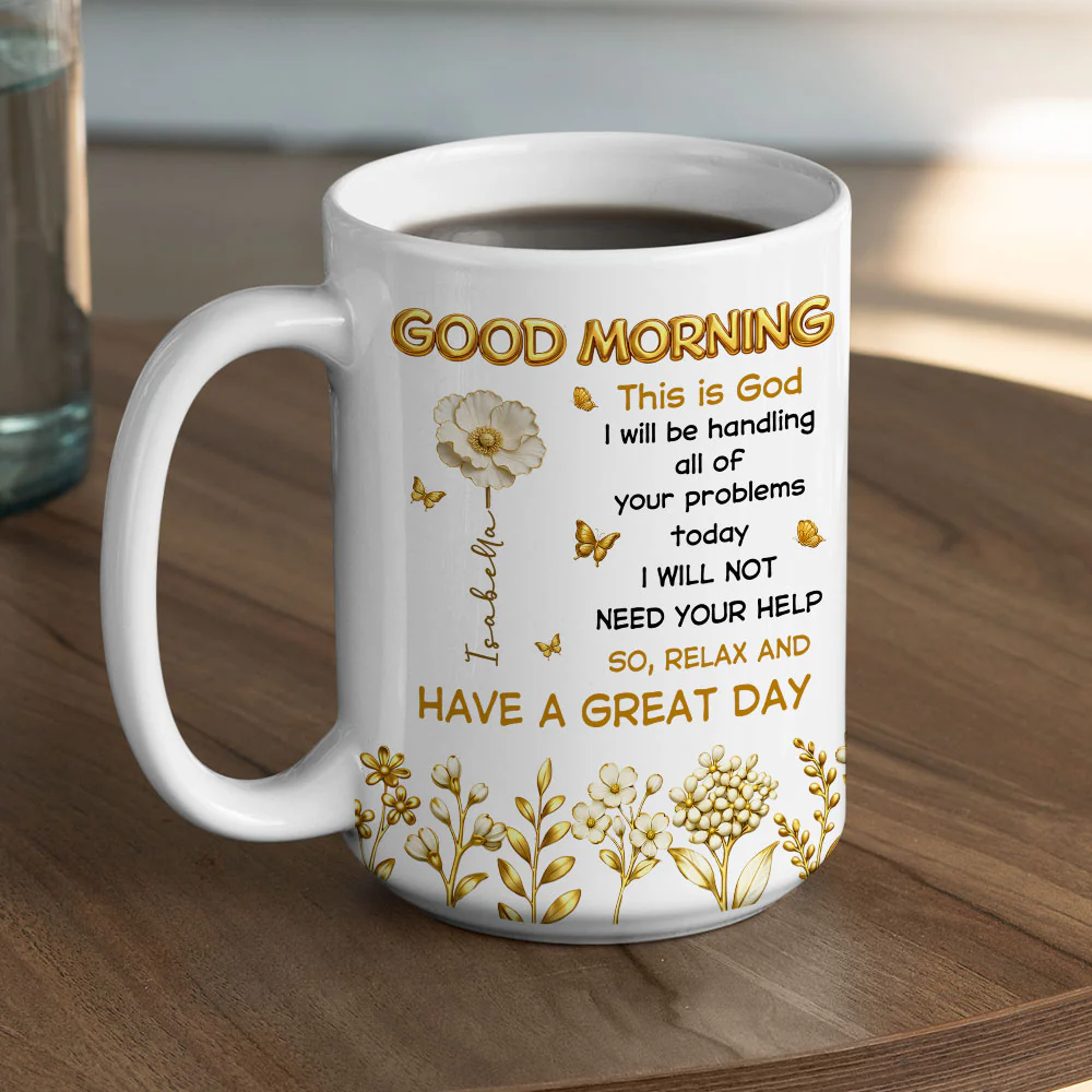 A Day in God Hands - Personalized Custom Coffee Mug - Image 6