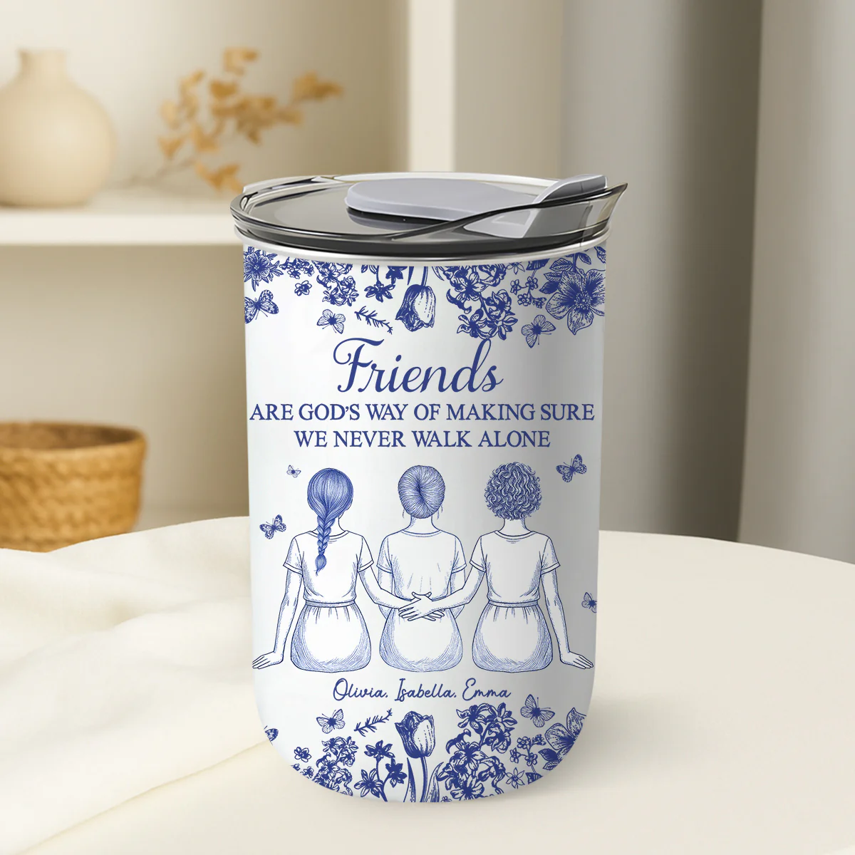 A Friend Is Gods Way - Personalized Custom 10oz Tumbler - Image 3
