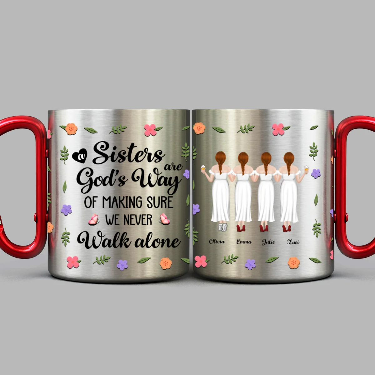 A Friend Is Gods Way - Personalized Custom Carabiner Mug - Image 5