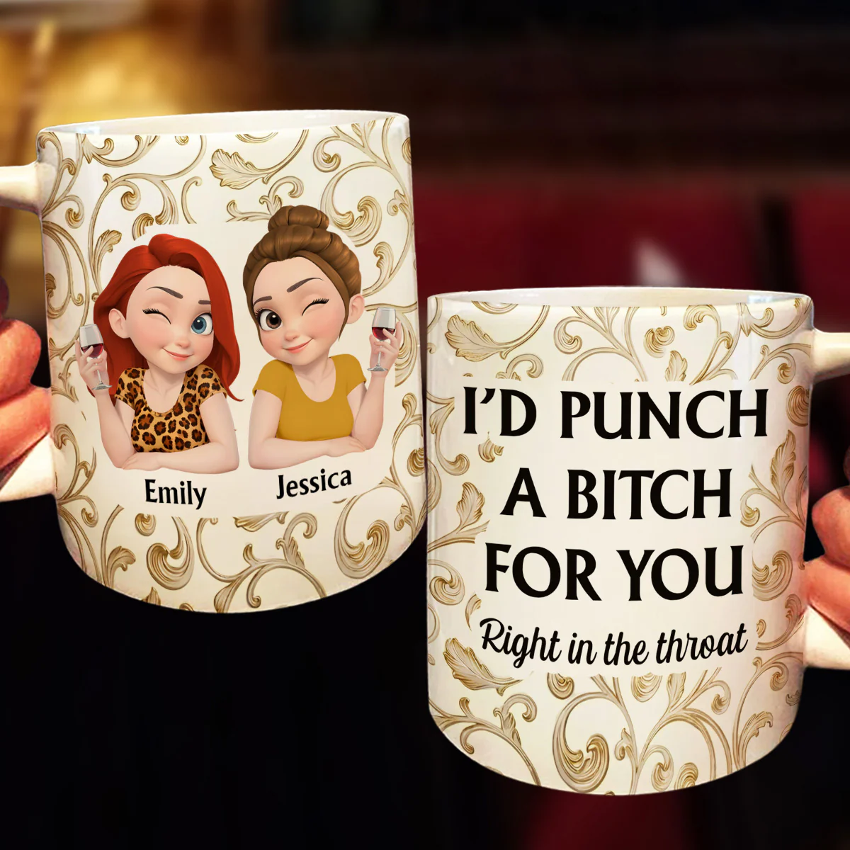A Friendship Like Ours - Personalized Custom Coffee Mug - Image 3