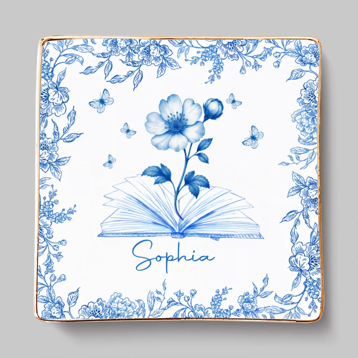 A Girl Who Loves Books - Personalized Custom Jewelry Dish - Image 6