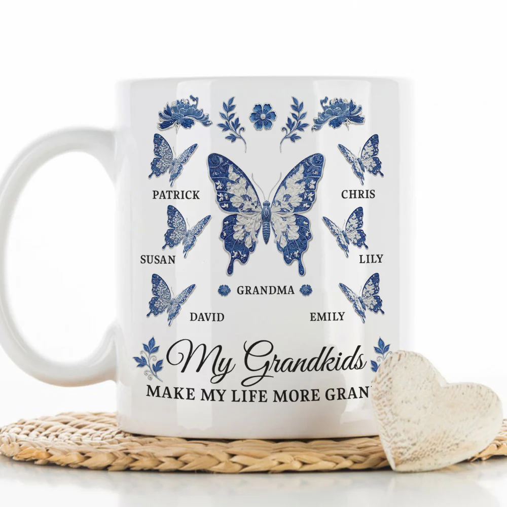 A Grandma Butterfly Dream - Personalized Custom 3D Effect Mug - Image 2