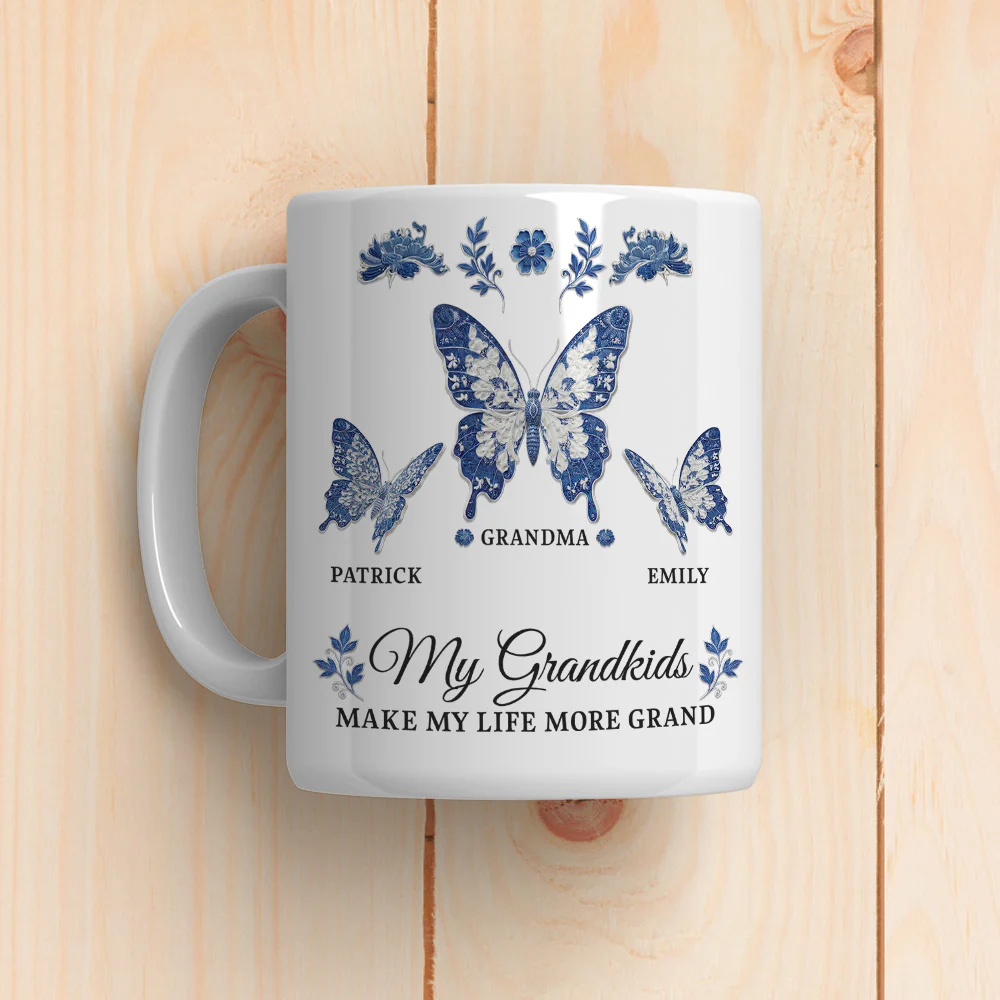 A Grandma Butterfly Dream - Personalized Custom 3D Effect Mug - Image 3