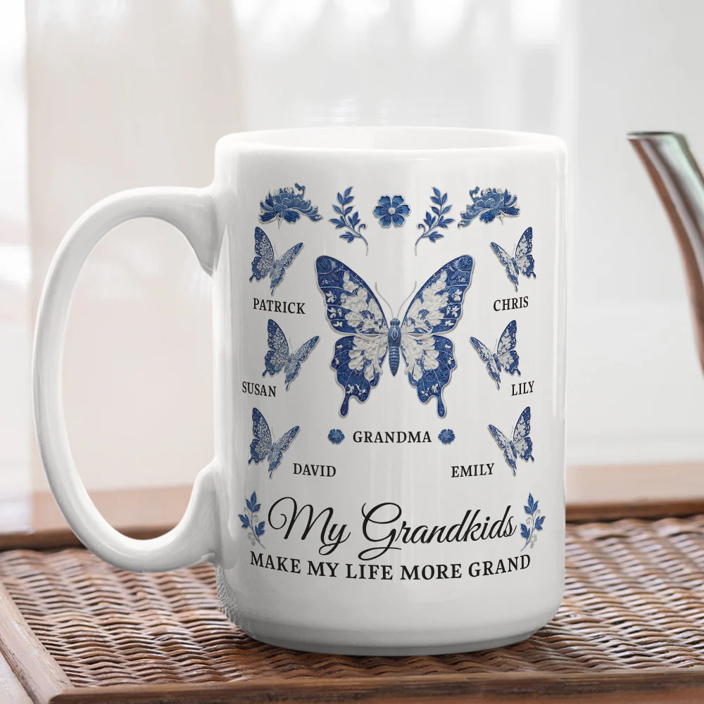 A Grandma Butterfly Dream - Personalized Custom 3D Effect Mug - Image 4
