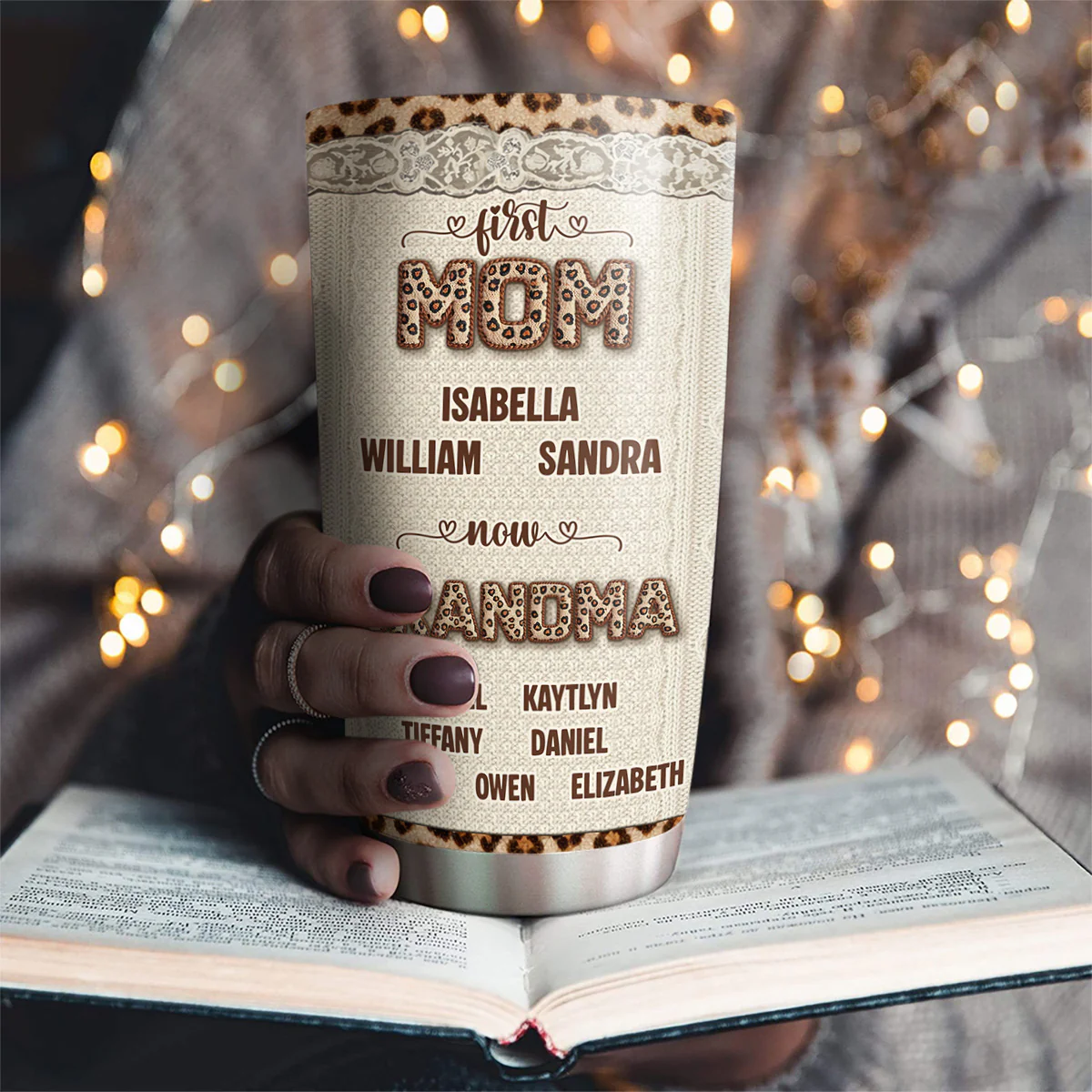A Grandma Kind Of Love - Personalized Custom Tumbler - Image 2
