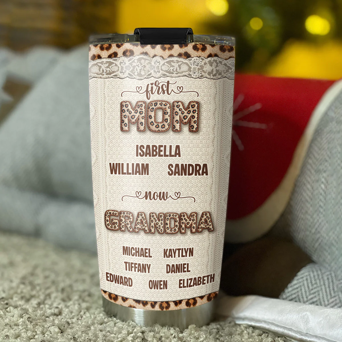 A Grandma Kind Of Love - Personalized Custom Tumbler - Image 3