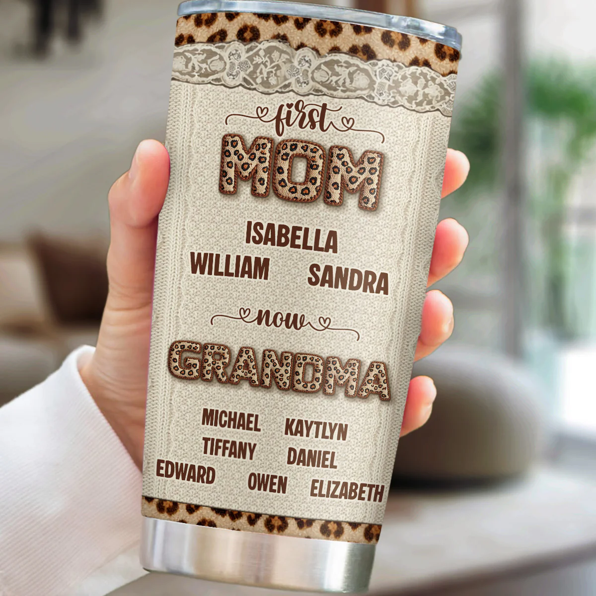 A Grandma Kind Of Love - Personalized Custom Tumbler - Image 4