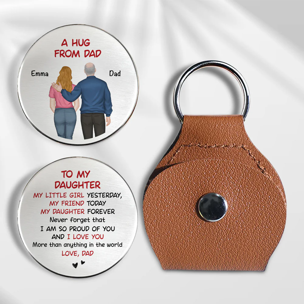 A Hug From Dad To Child - Personalized Custom Pocket Hug
