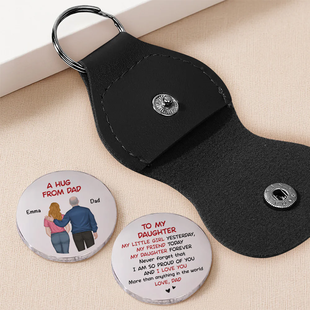 A Hug From Dad To Child - Personalized Custom Pocket Hug - Image 2